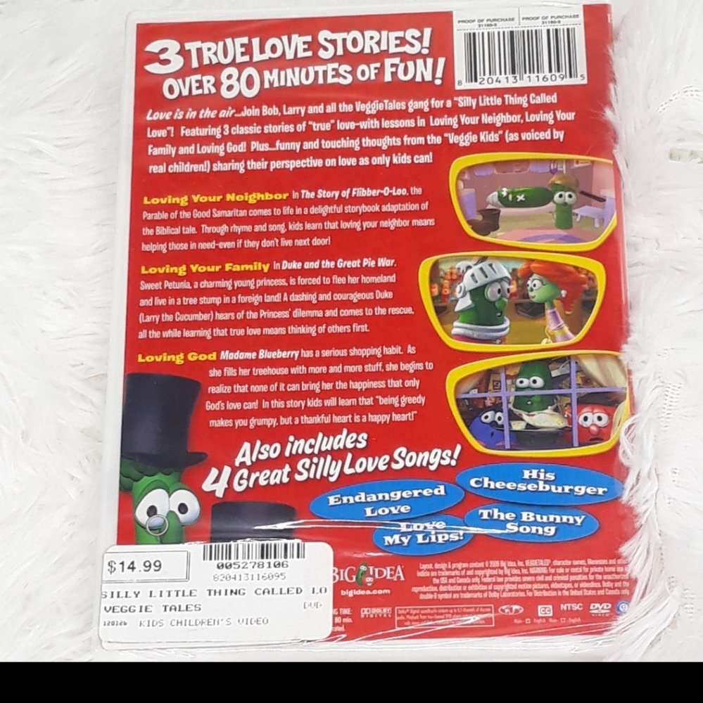 Veggie Tales Silly Little Thing Called Love dvd - Picture 2 of 3